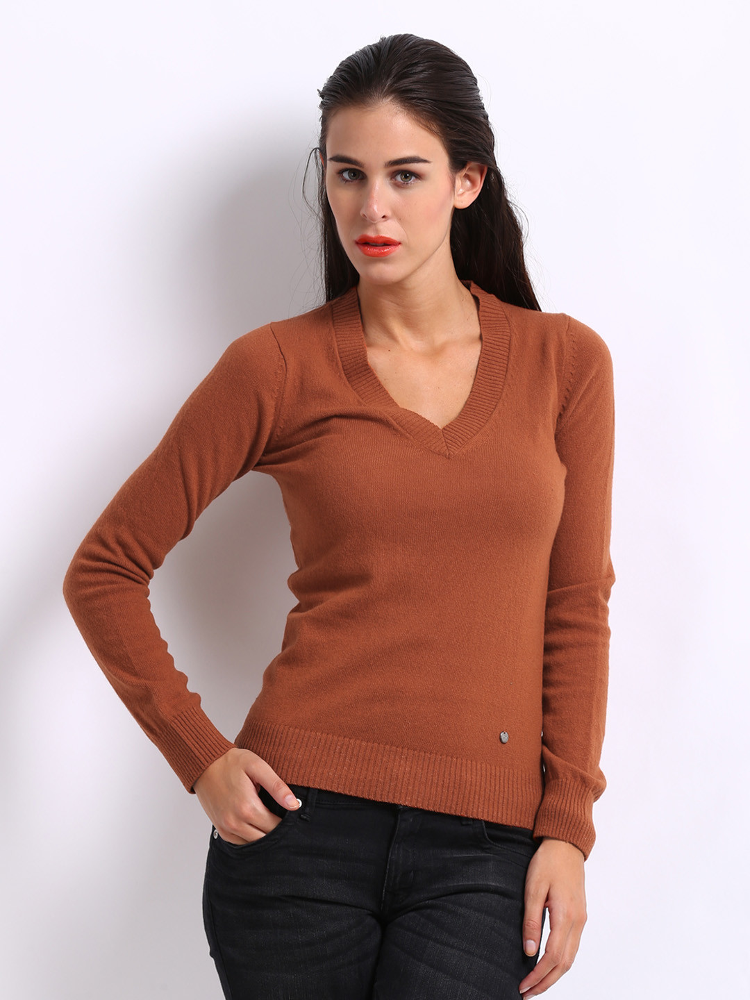 Buy United Colors Of Women Brown Sweater Sweaters for Women 193903 Myntra