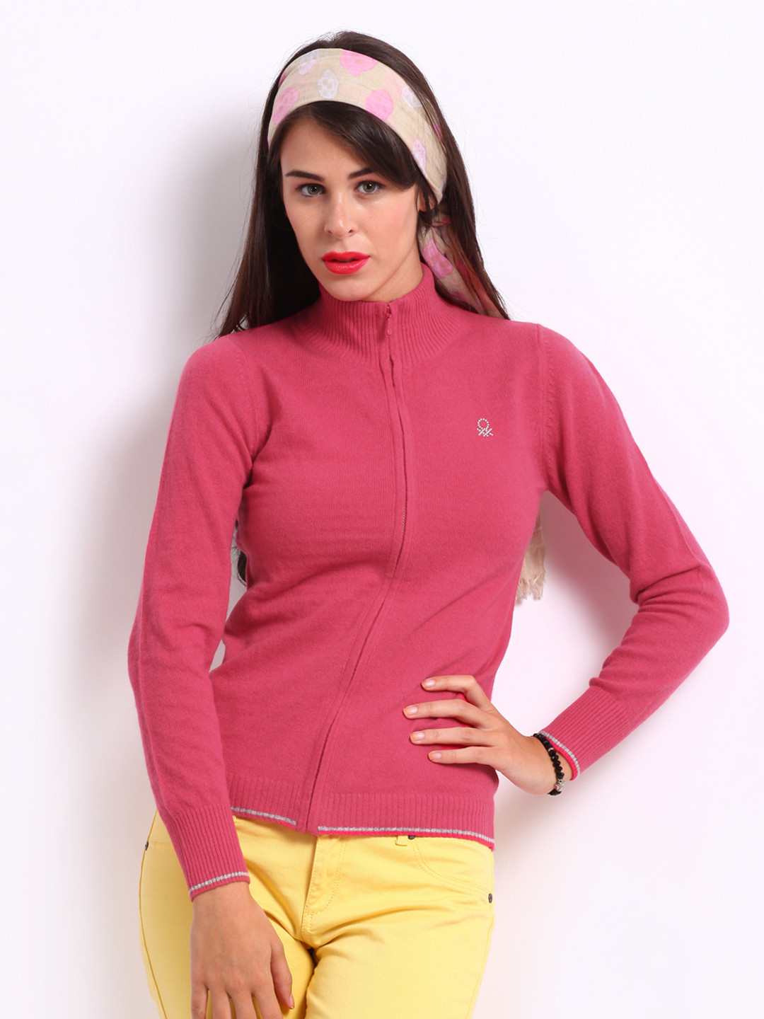 Buy United Colors Of Benetton Women Pink Sweater - Sweaters for Women ...