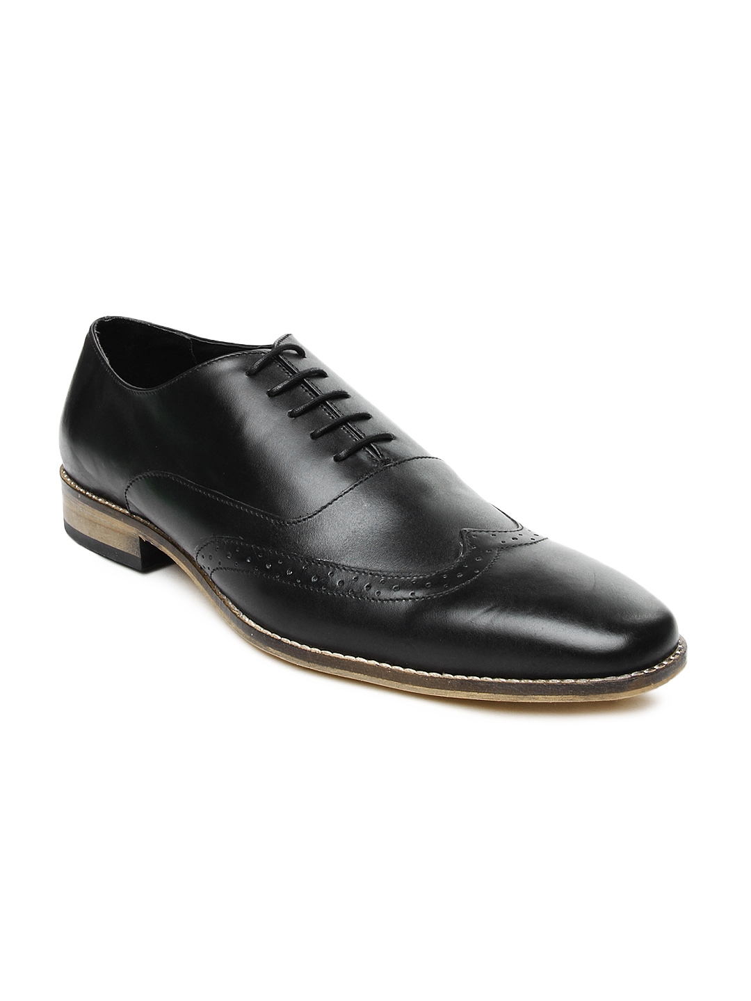 Buy Van Heusen Men Black Leather Semiformal Shoes - Formal Shoes for ...