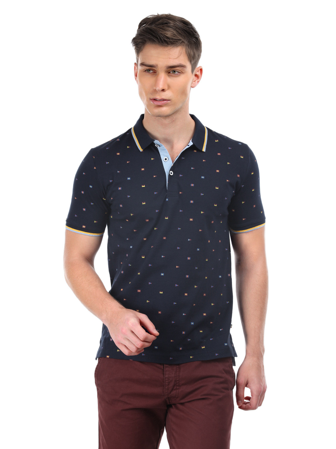 Buy Van Heusen Sport Men Navy Printed T Shirt Tshirts for Men 130445