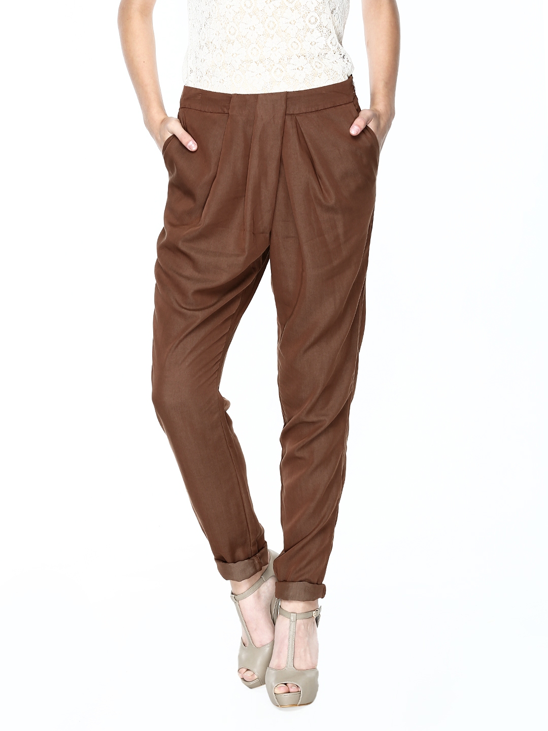 brown trousers women
