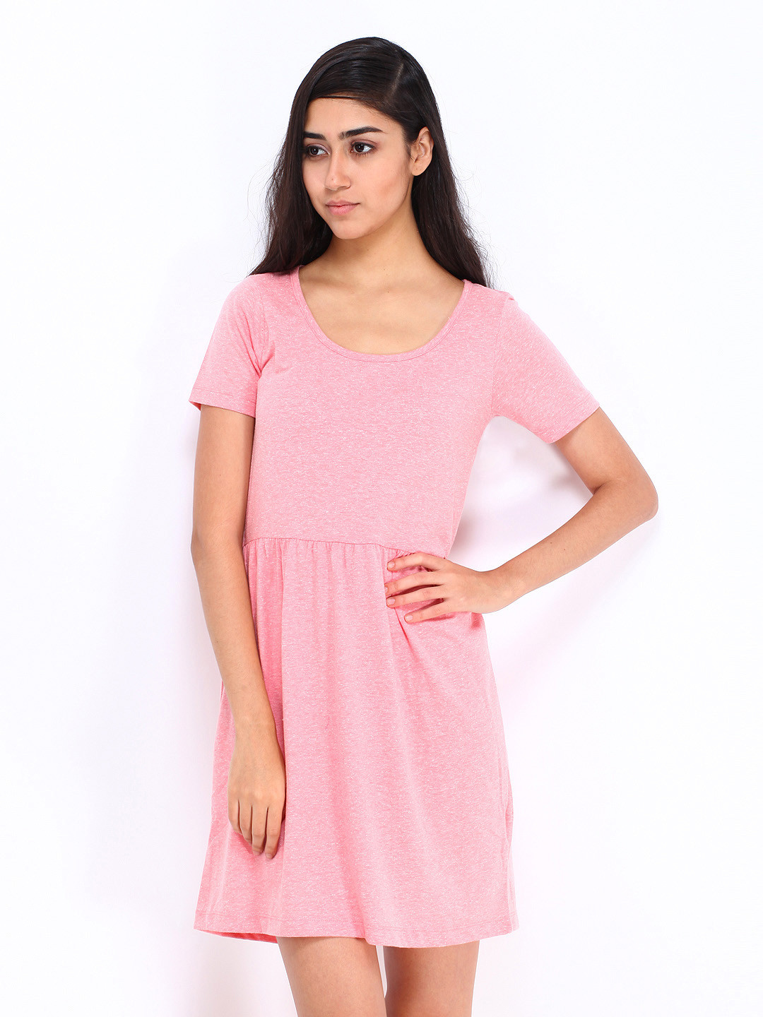 Buy Vero Moda Coral Pink Jersey Dress Dresses for Women 312683 Myntra
