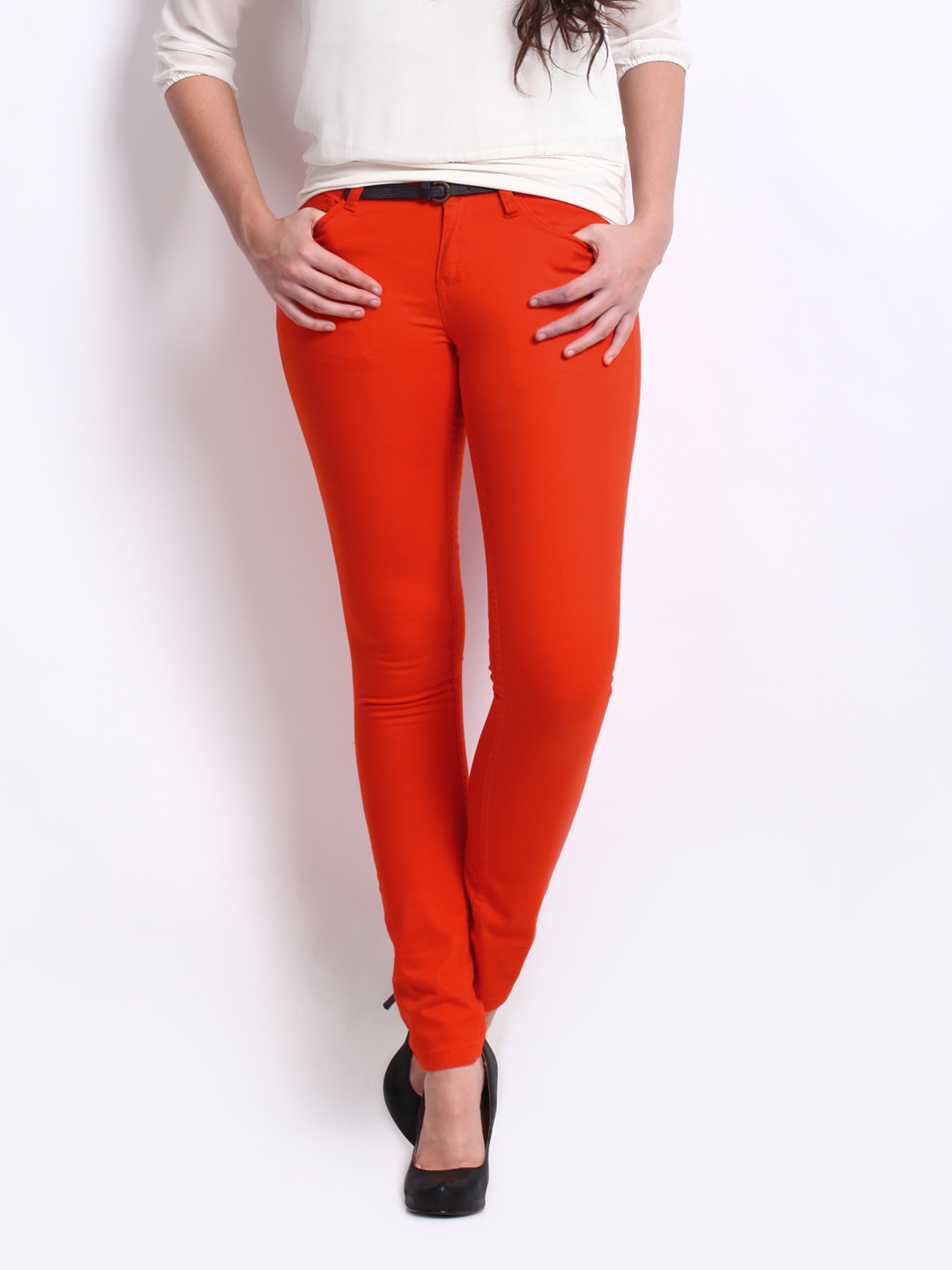 dark orange trousers