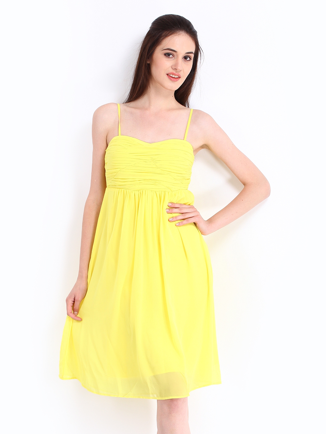 yellow fit and flare