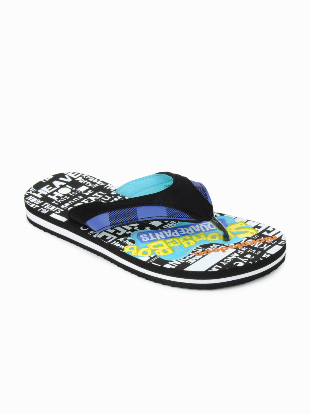 Buy Virtis Men Black And Blue Flip Flops Flip Flops for Men 140310