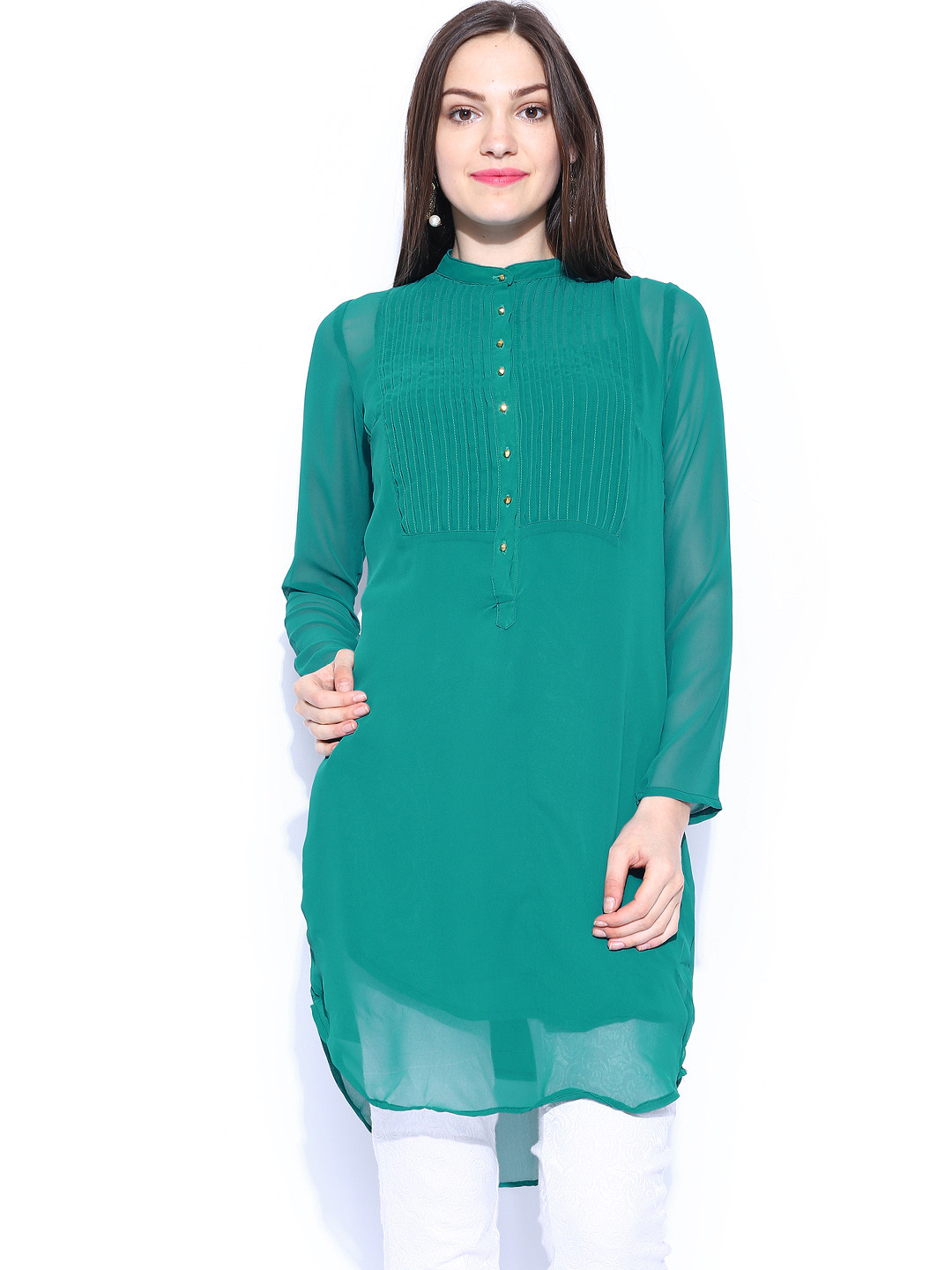 Buy Vishudh Green Kurta Kurtas for Women 779528 Myntra