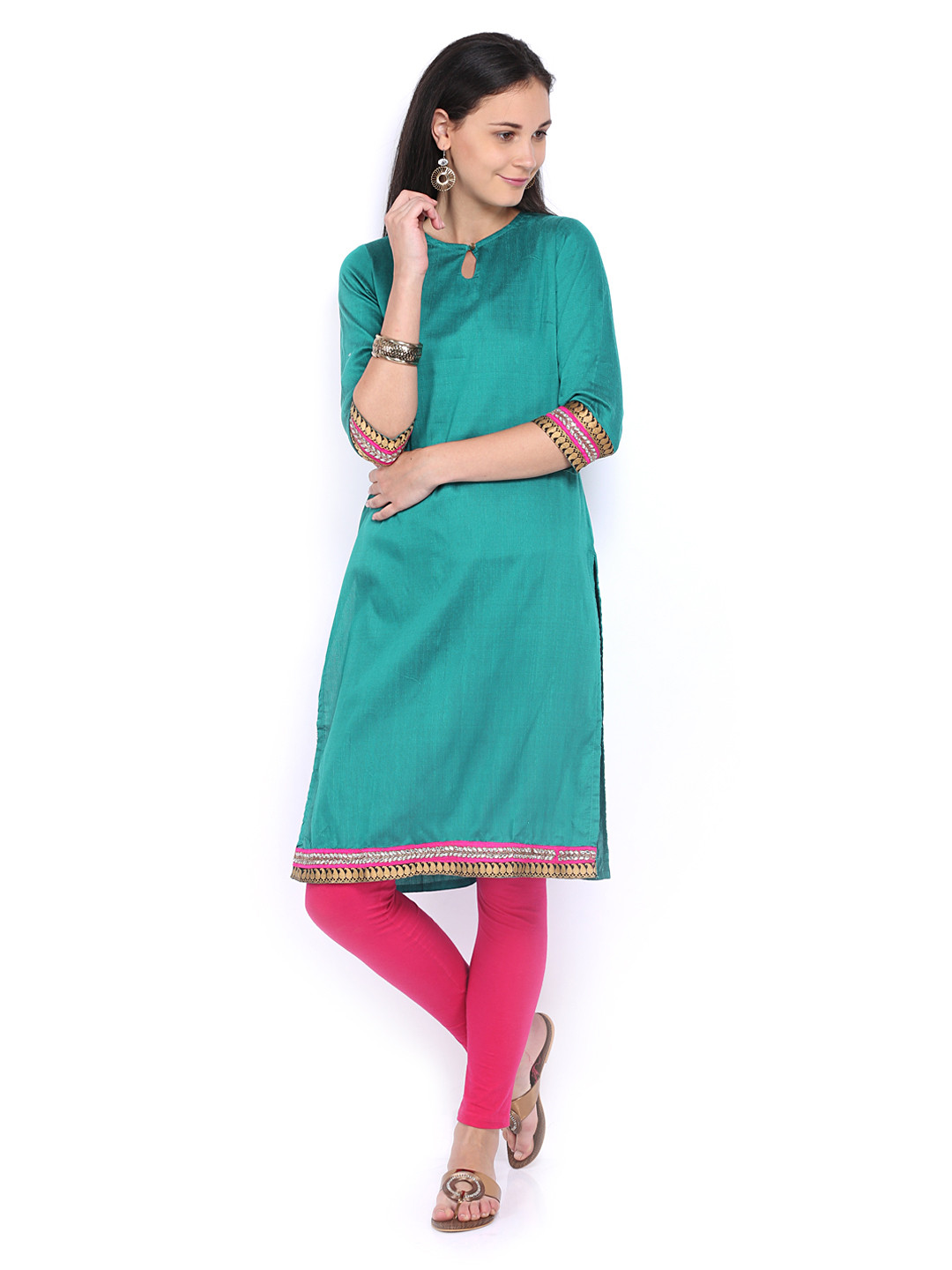 Buy Vishudh Women Green Kurta Kurtas for Women 446823 Myntra