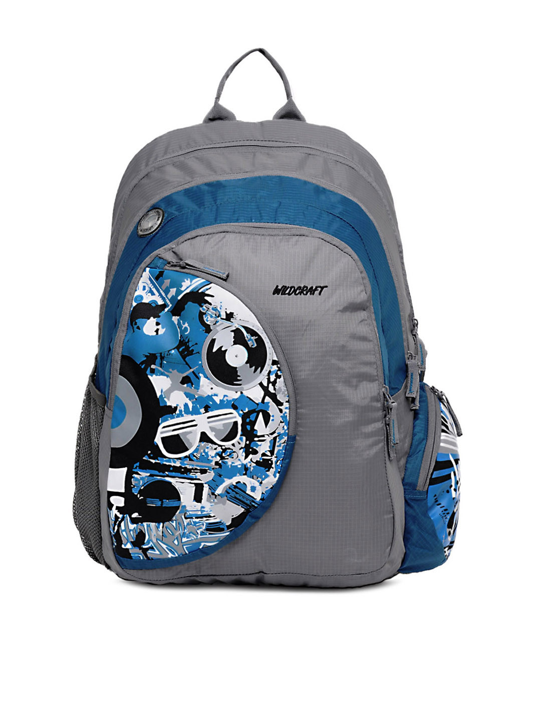 Buy Wildcraft Unisex Grey & Blue Printed Backpack Backpacks for