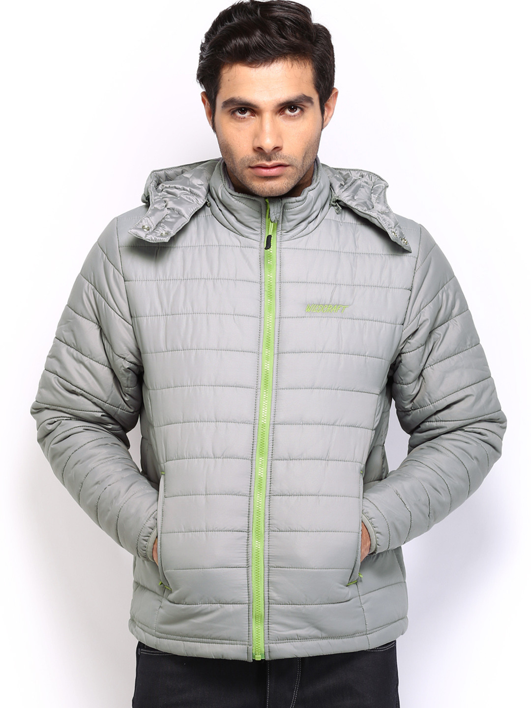 Buy Wildcraft Men Grey Husky Pro 14 Hooded Padded Jacket Jackets for