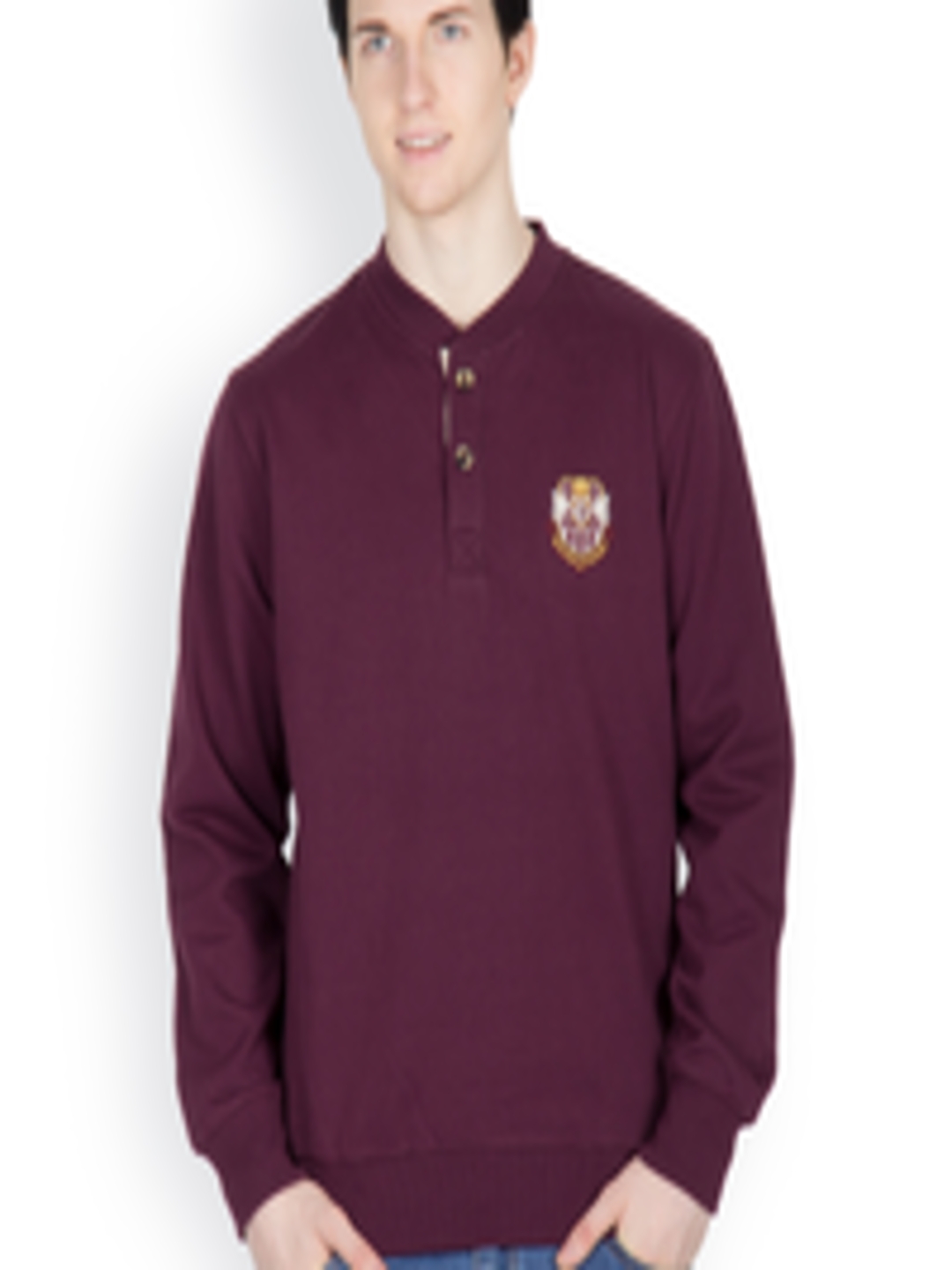 Buy Wilkins & Tuscany Men Purple Sweatshirt - Sweatshirts for Men ...
