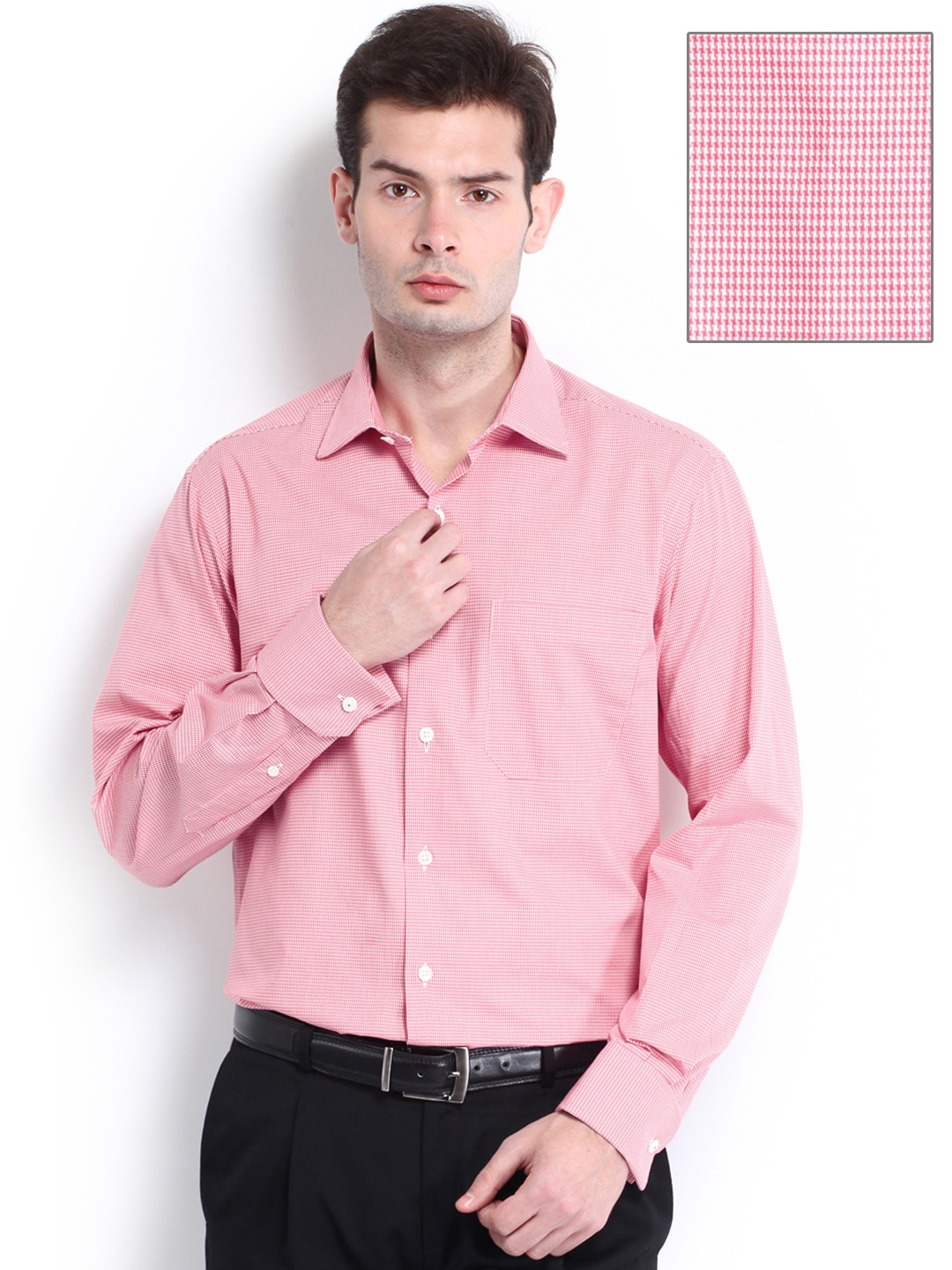 pink formal shirt for men