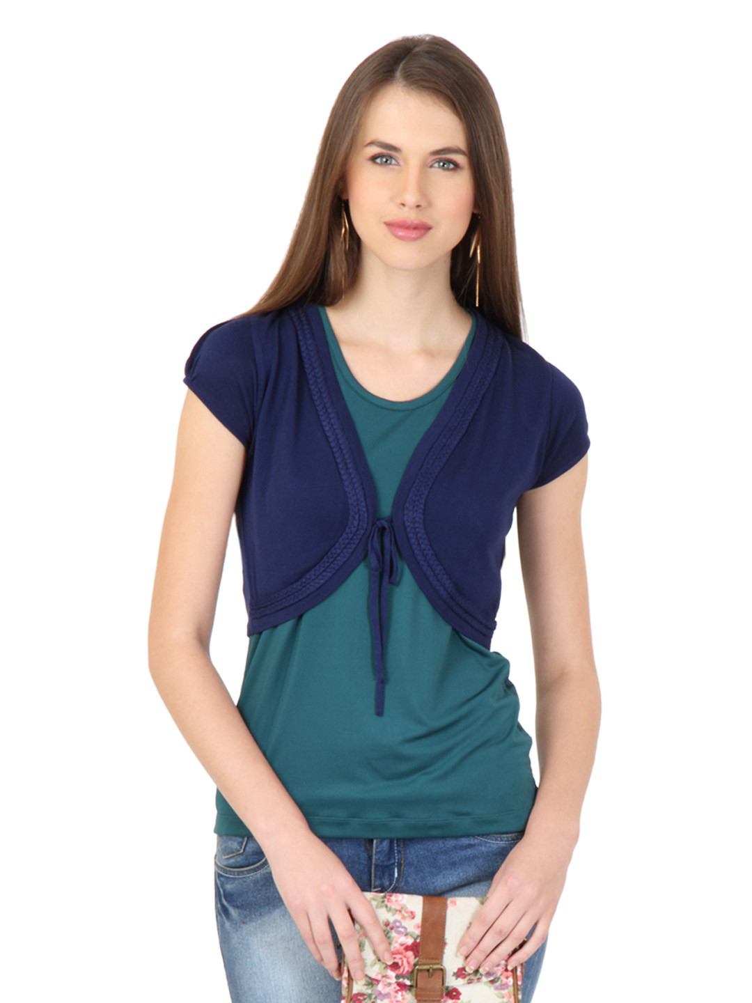 Buy Wills Lifestyle Women Blue Shrug Shrug for Women 70584 Myntra