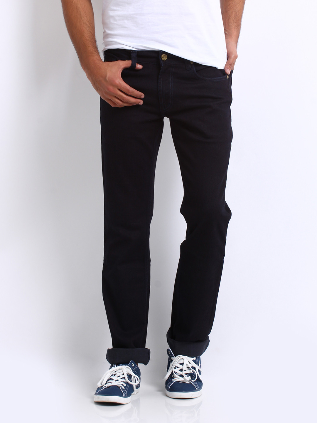 Buy Yellow Jeans Men Dark Indigo Blue Straight Fit Jeans Jeans for