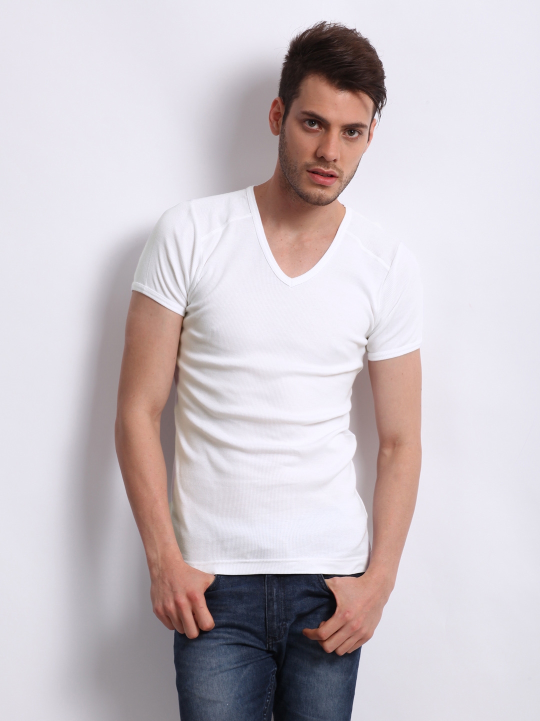 Buy Zoiro Men White Innerwear T Shirt Savio #24 - Innerwear Vests for ...
