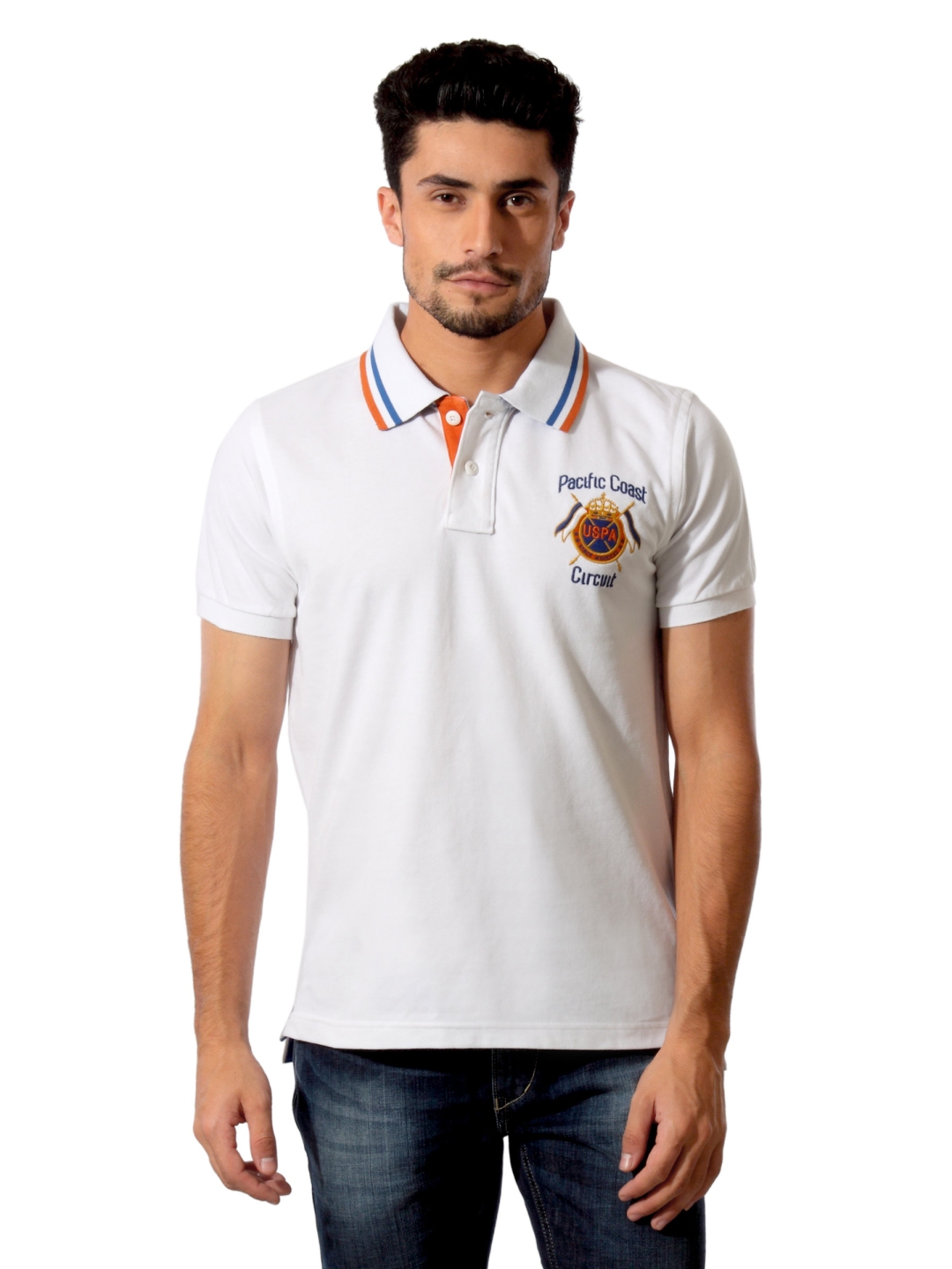 Buy U.S.Polo Assn. Men White Polo T Shirt - Tshirts for Men 33071 | Myntra