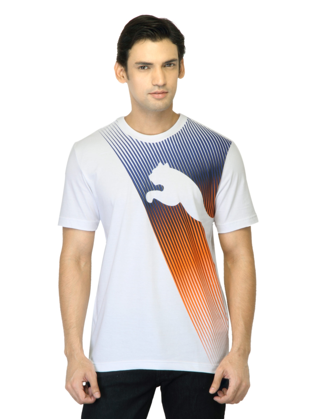 puma white collar tshirt