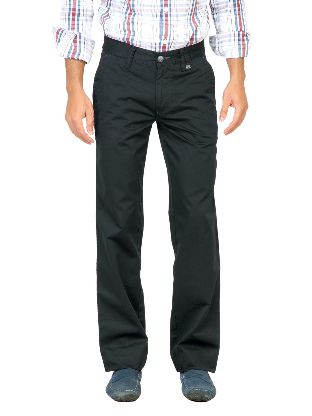 Buy Basics Men Black Trousers Trousers for Men 14693 Myntra