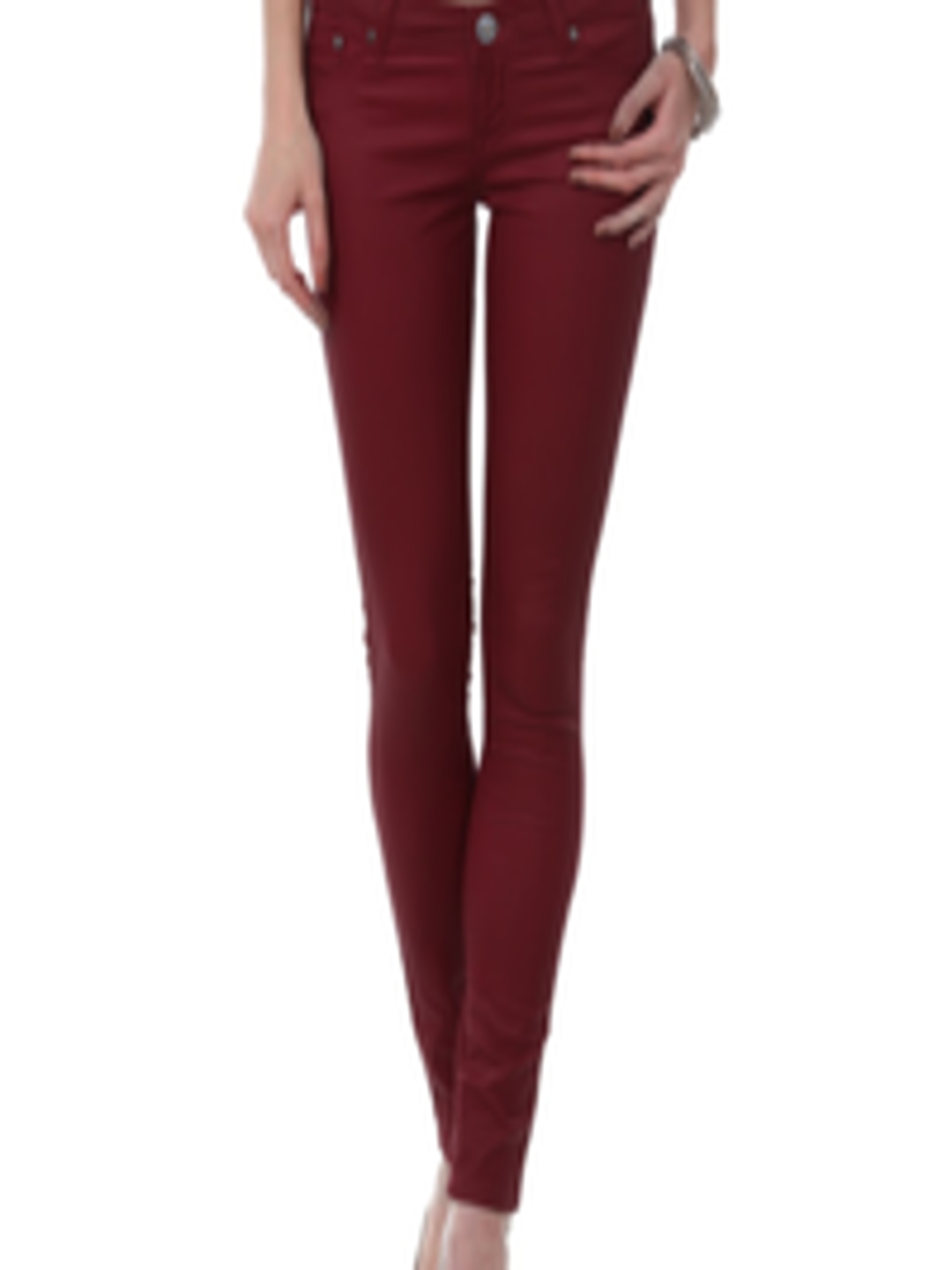 Buy Pepe Jeans Women Dark Red Jeggings - Jeggings for Women 52525 | Myntra