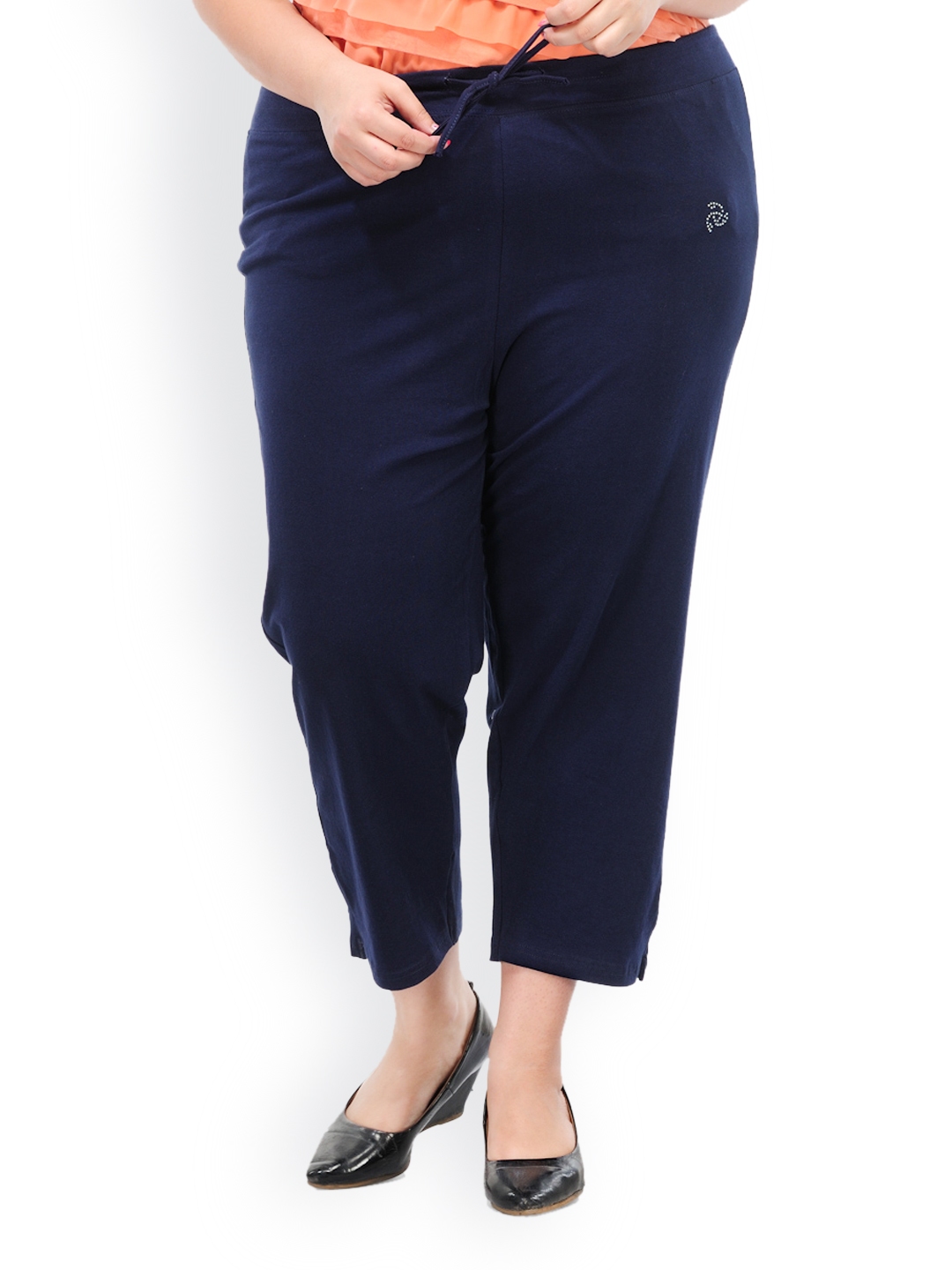 navy capris womens
