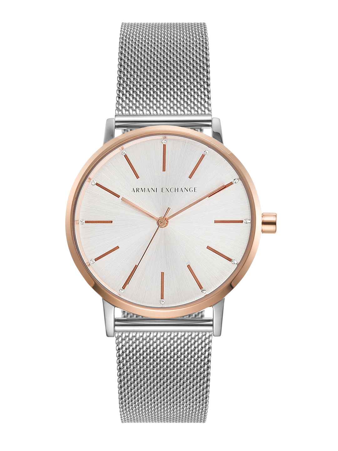 Buy Armani Exchange Women Silver Toned Lola Analogue Watch AX5537 ...