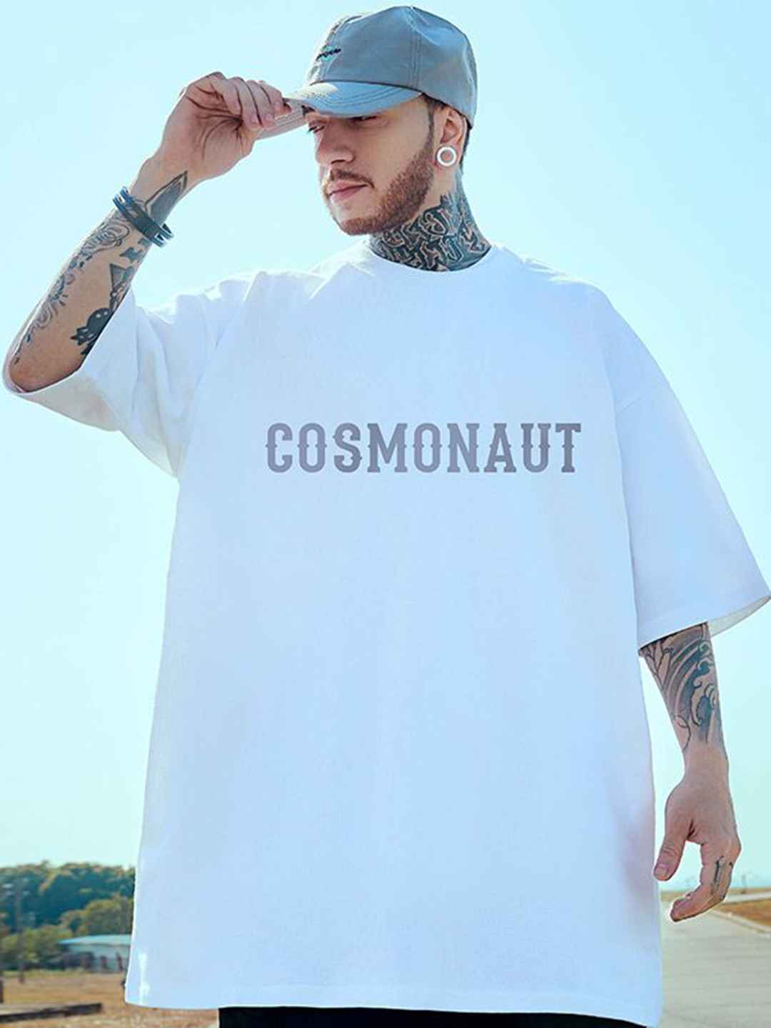 Men's Graphic Round Neck Oversized T-Shirt main image 0