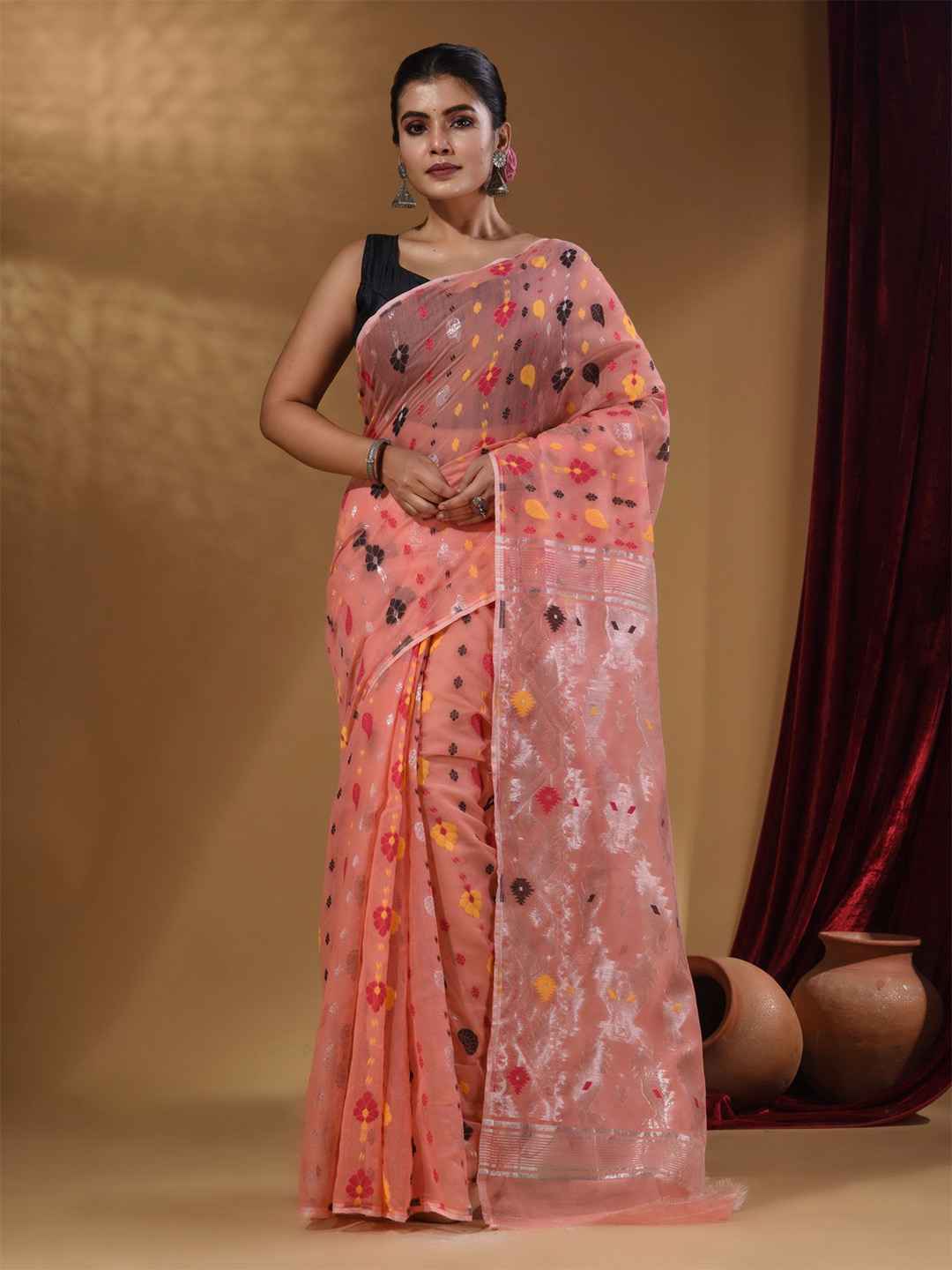 Buy Arhi Ethnic Woven Design Jamdani Saree - Sarees for Women 22033342 ...