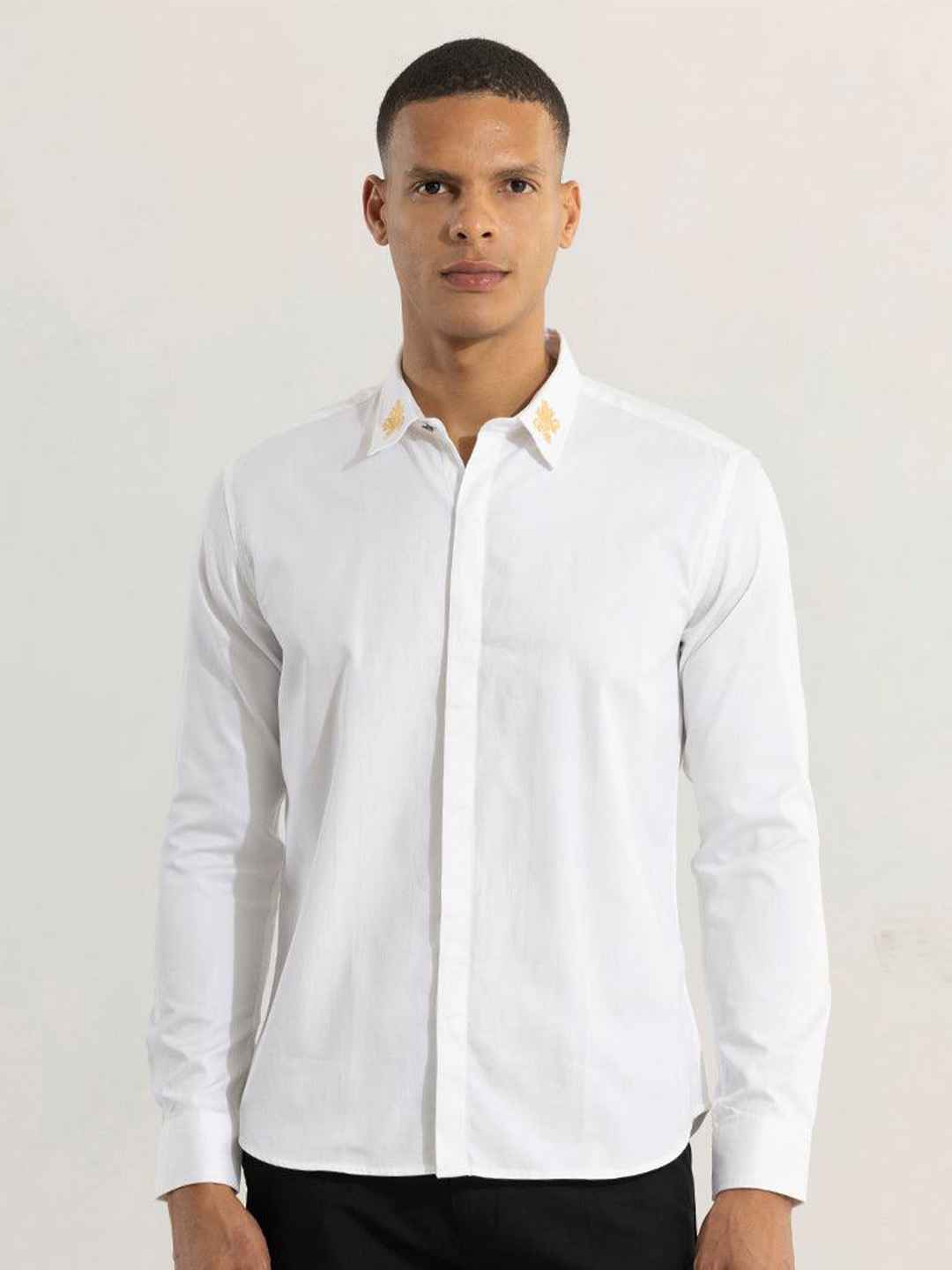 Men's White Classic Casual Cotton Shirt