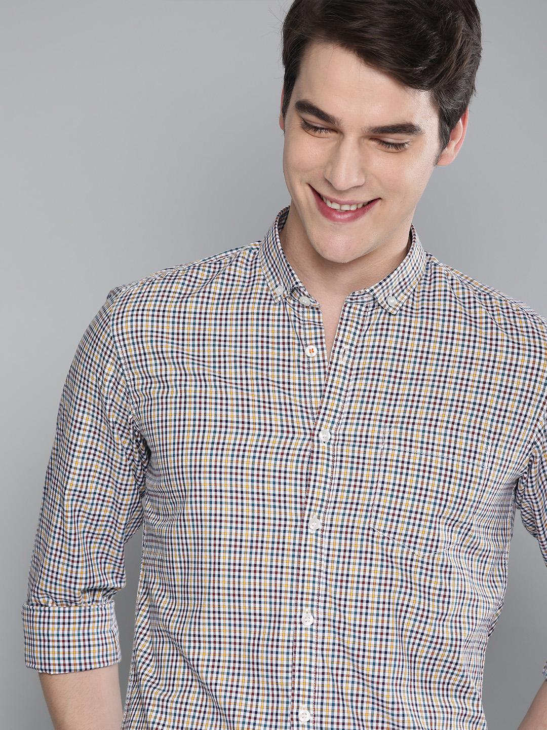 Mast & Harbour Men Multicoloured Regular Fit Checked Casual Shirt