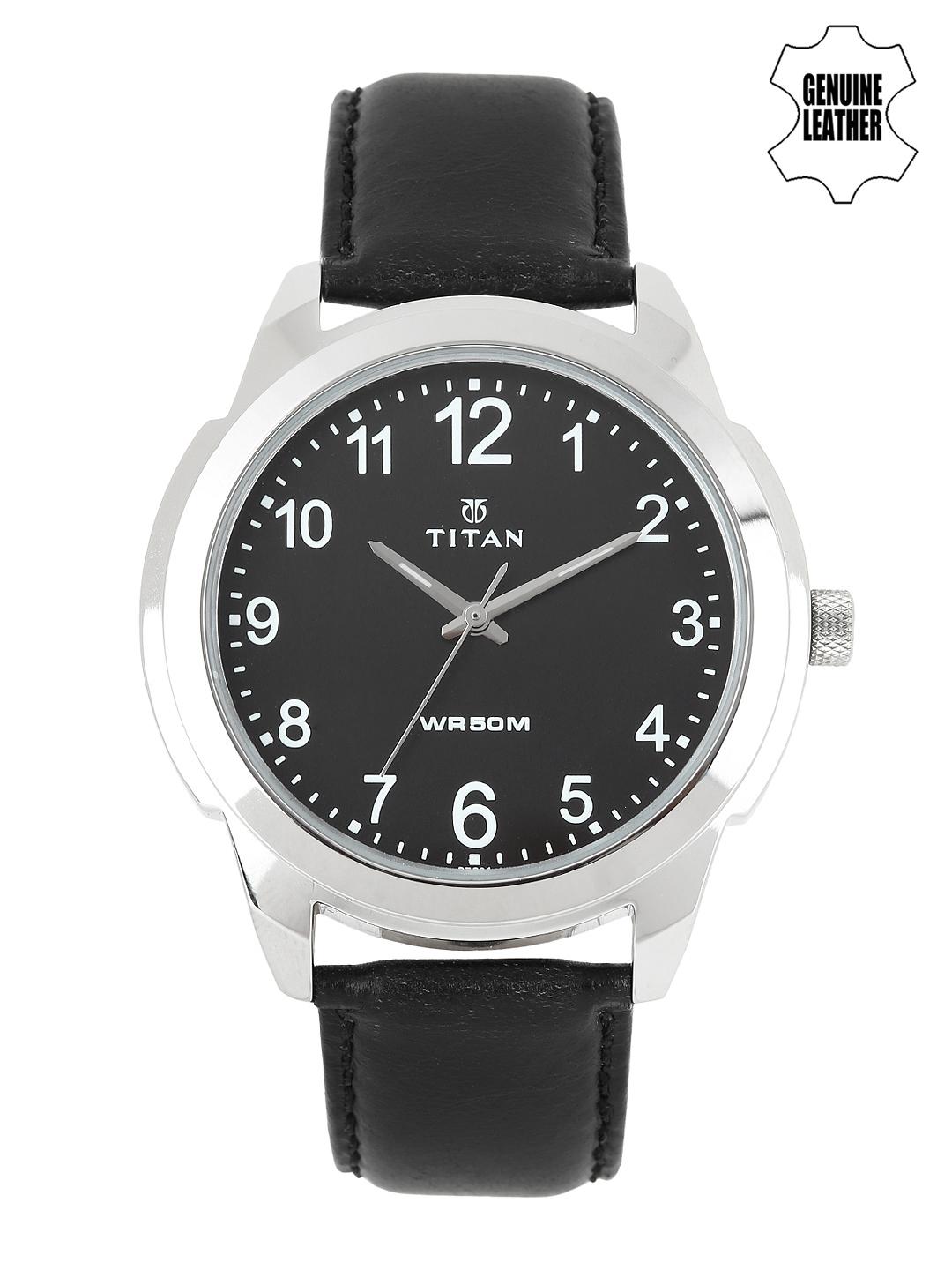 Buy Titan Men Black Dial Watch 1585SL08 - Watches for Men 1129862 | Myntra