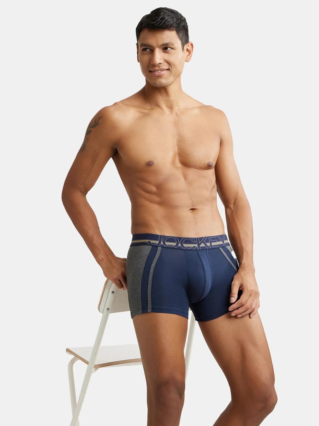 Buy Jockey Super Combed Cotton Stretch Solid Trunk With Ultrasoft Waistband US21 - - Apparel for Men