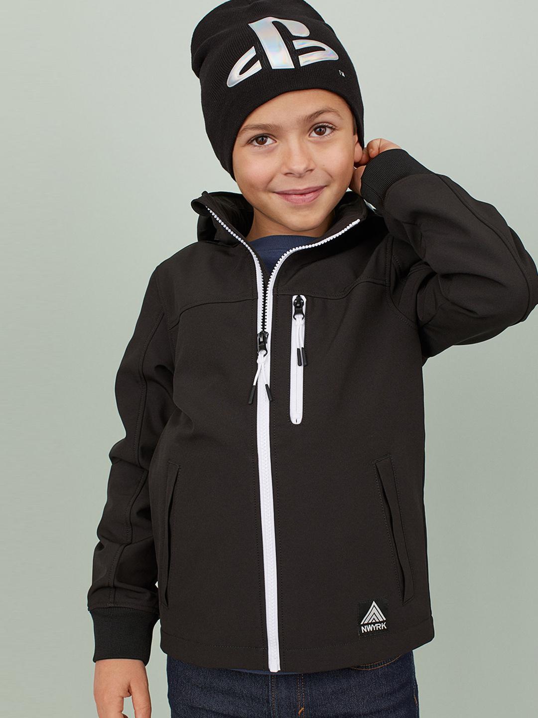Boys Softshell Jacket Buy H&M Boys Black Solid Softshell Jacket - Jackets for Boys 11679268 ...