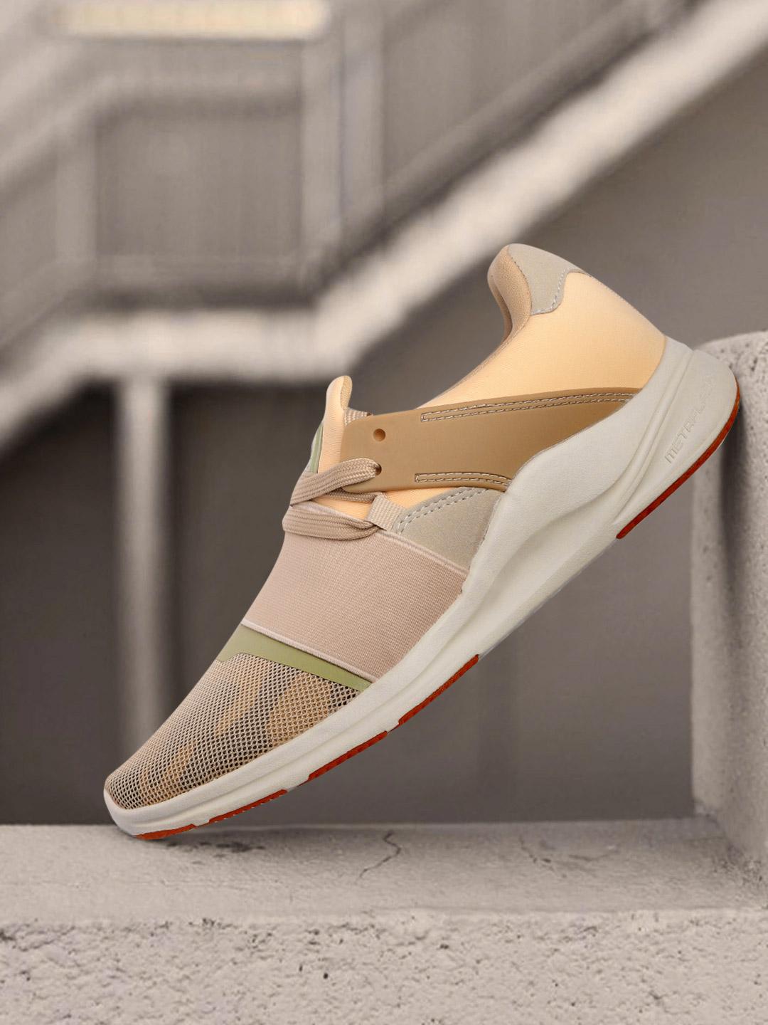 Buy HRX By Hrithik Roshan Men Beige Metaflash Running Shoes - Sports ...