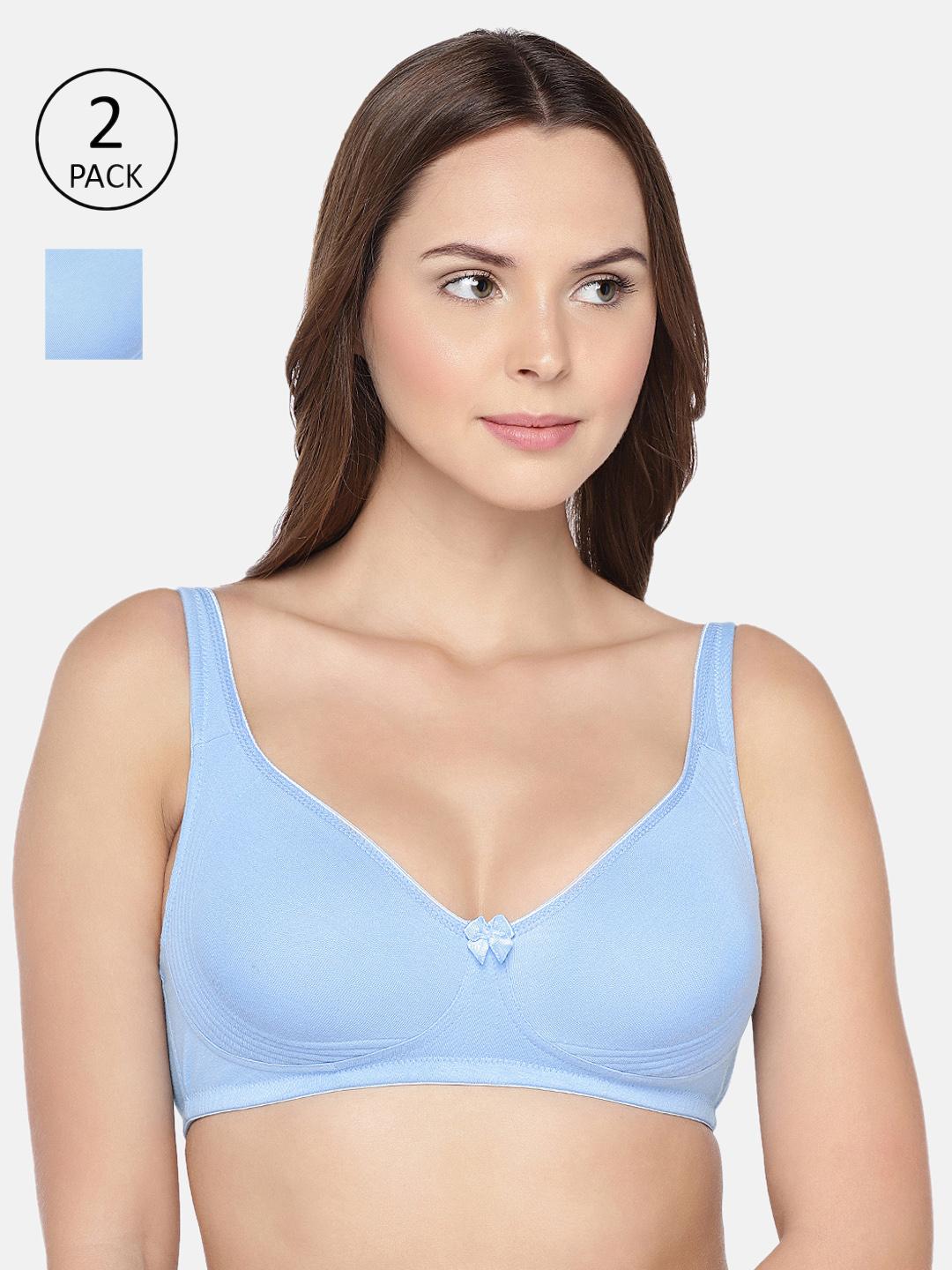 Buy Inner Sense Pack Of 2 Bamboo Cotton Everyday Non Padded Encircled Side Support Bra - - Apparel for Women