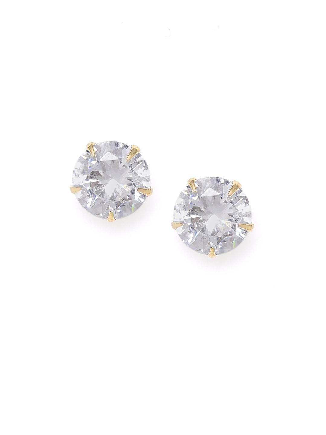 Buy YouBella Gold Plated Stone Studded Contemporary Studs - - Accessories for Women