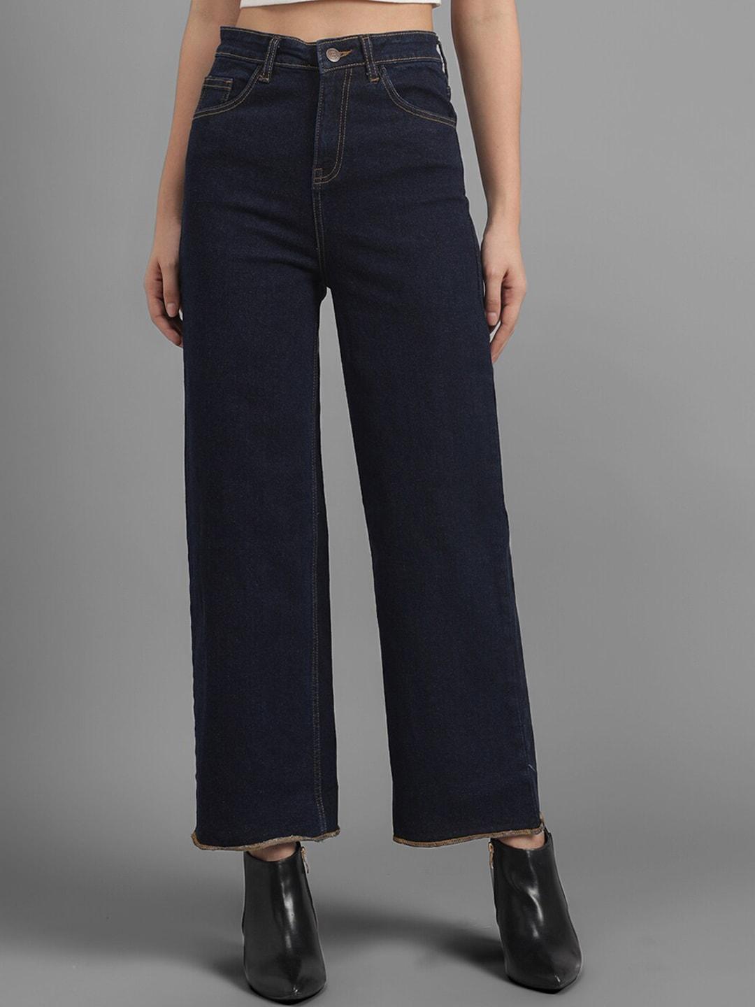 Kotty Women Navy Blue Flared High-Rise Jeans - Image 1