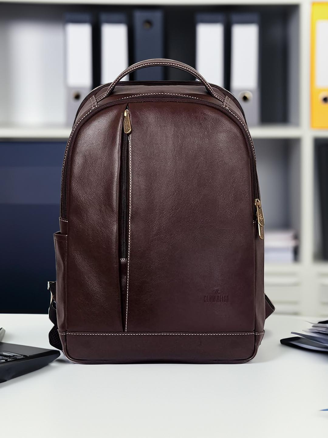 Buy THE CLOWNFISH Fredrick Unisex Brown Solid 27L Backpack - - Accessories for Unisex