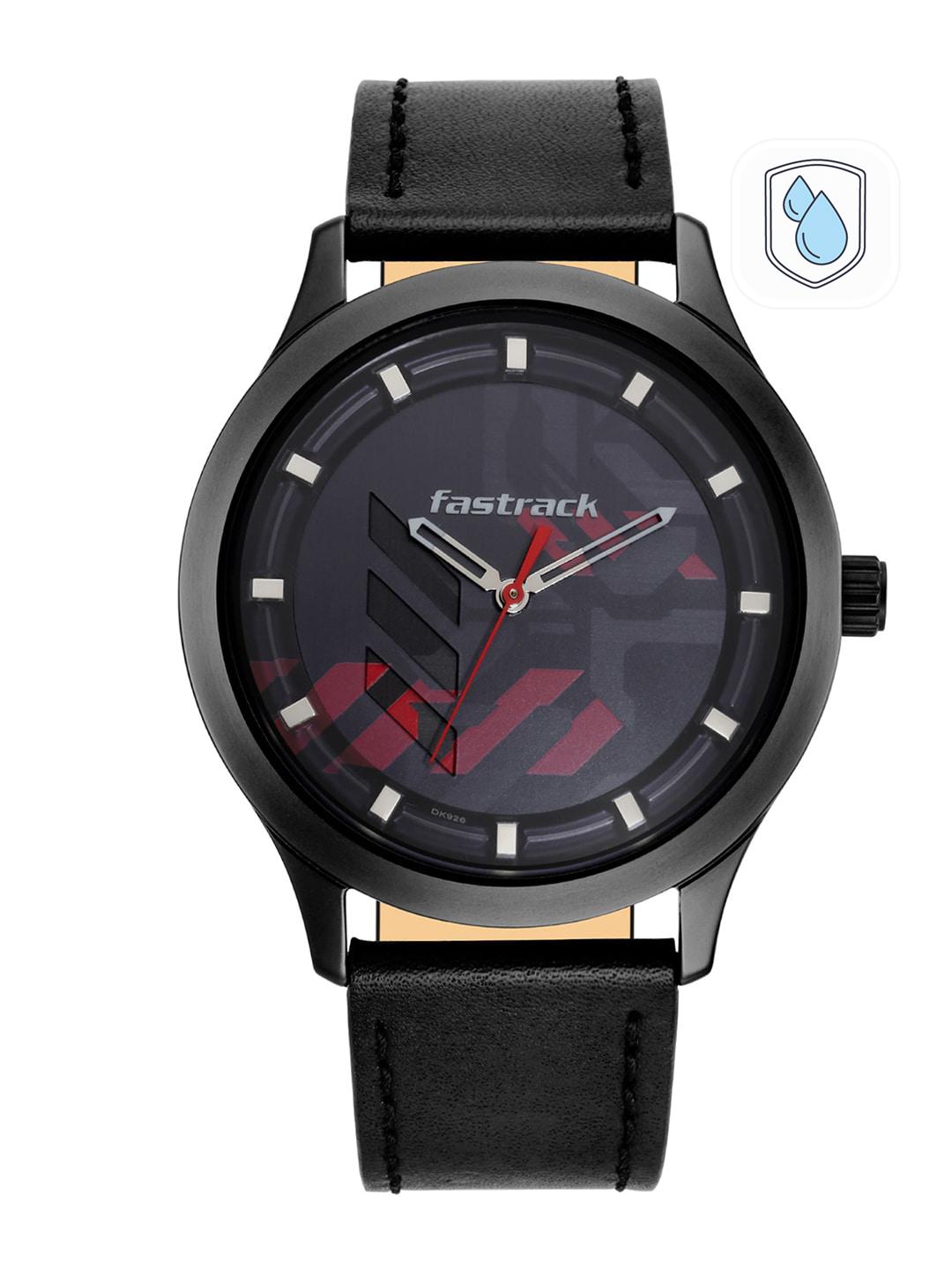 Buy Fastrack Men Grey & Black Analogue Watch -  - Accessories for Men