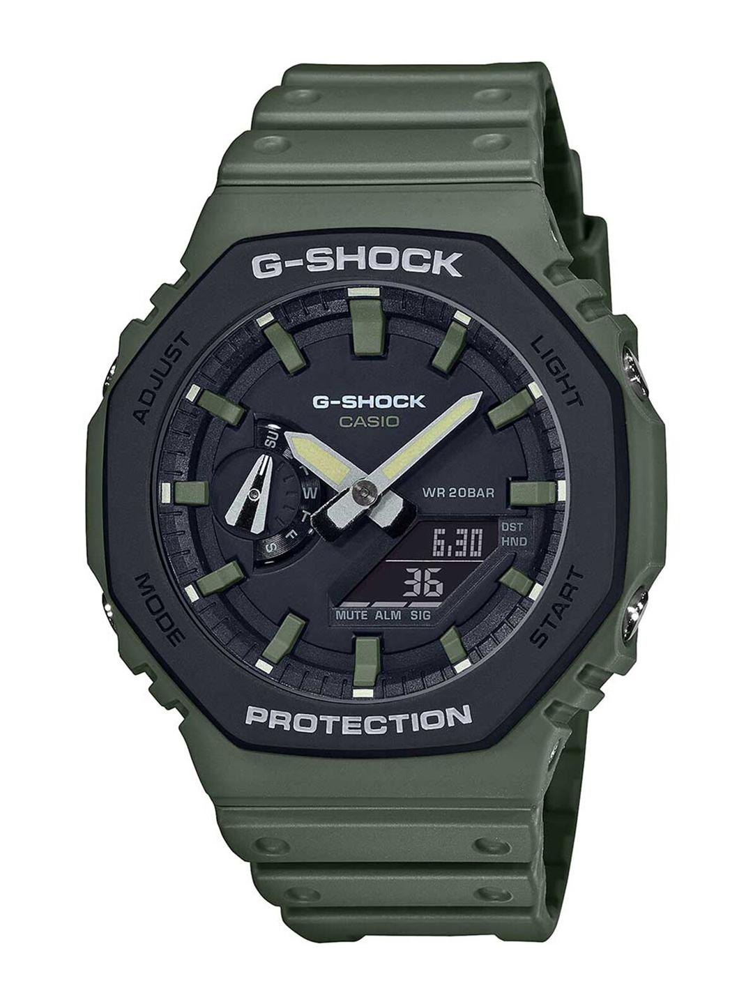 Buy CASIO Men G Shock GA 2110SU 3ADR Black Green Ana Digi Dial Green Resin Strap Watch G1065 - - Accessories for Men