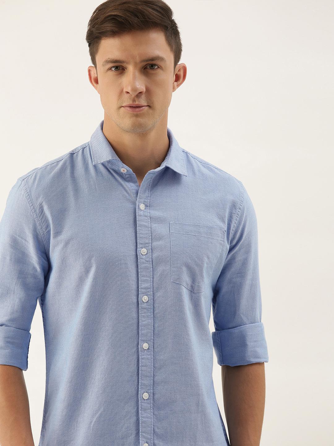 INVICTUS Men Blue Slim Fit Casual Shirt