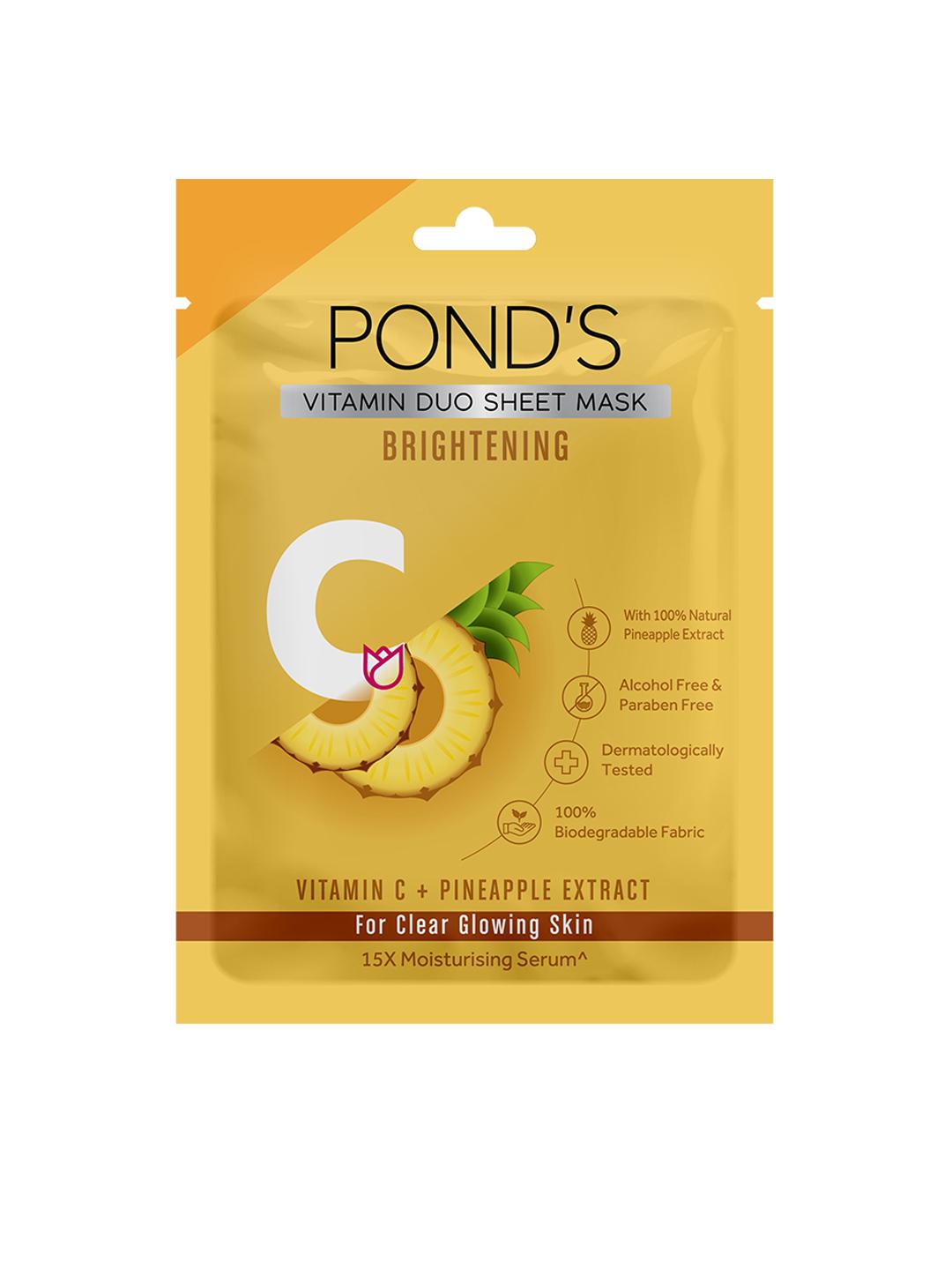 Buy Ponds Vitamin C + Pineapple Extract Brightening Sheet Mask For Clear Glowing Skin 25 Ml -  - Personal Care for Women