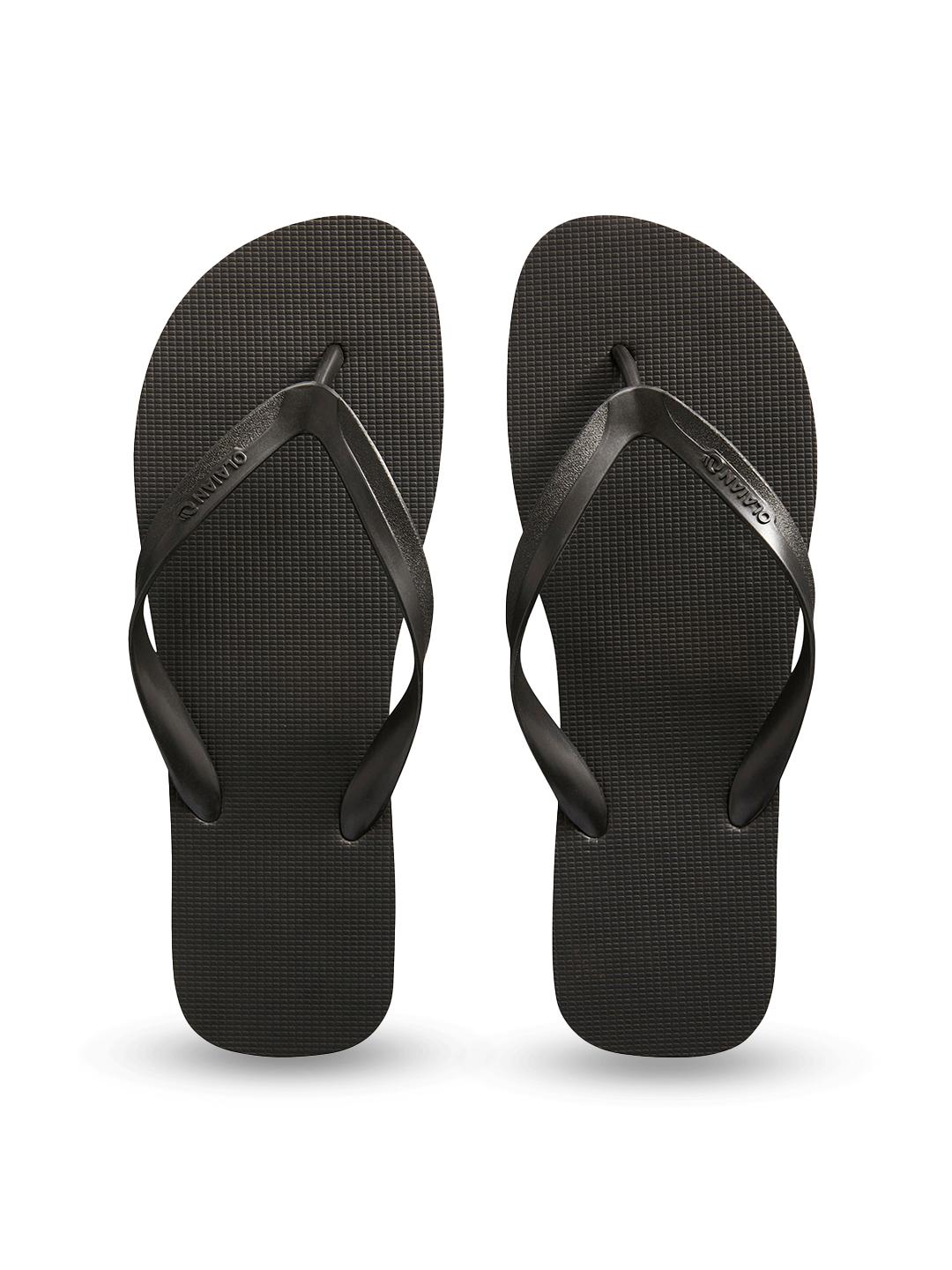 Decathlon Men Black Quick Dry Flip Flops