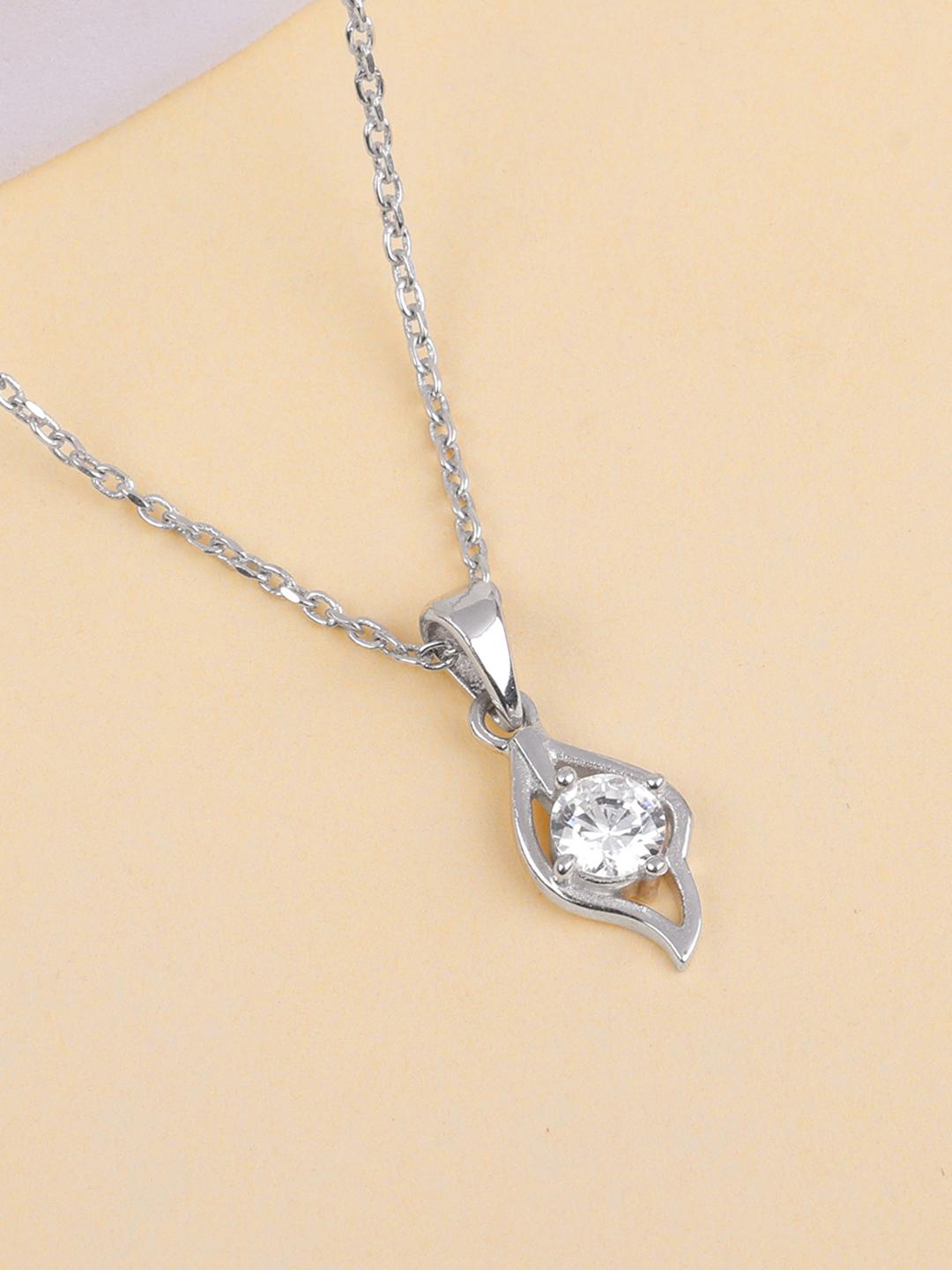 Buy GIVA 925 Sterling Silver Rhodium Plated Silver Falling Dew Necklace With Box Chain - - Accessories for Women