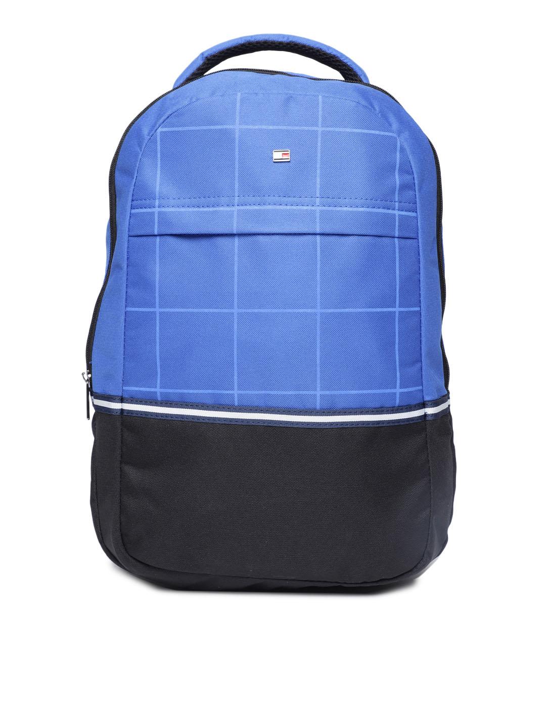 Buy Tommy Hilfiger Unisex Blue & Black Colourblocked Backpack - - Accessories for Unisex
