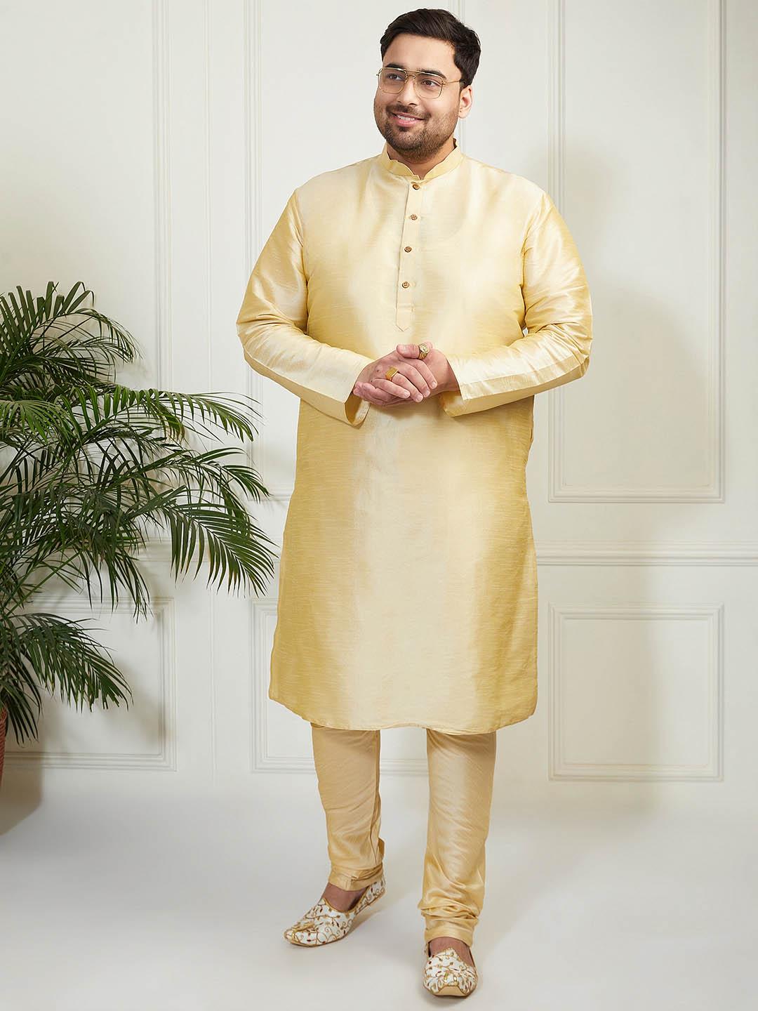 Gold Kurta Brocade Churidar