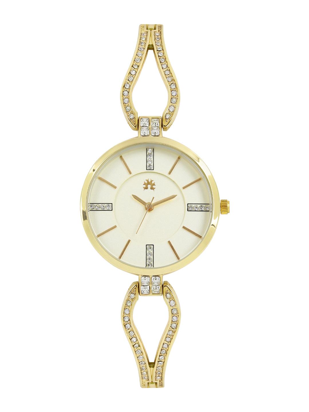 Buy Anouk Women Pearly White Studded Analogue Watch MFB PN WTH S5812 ...