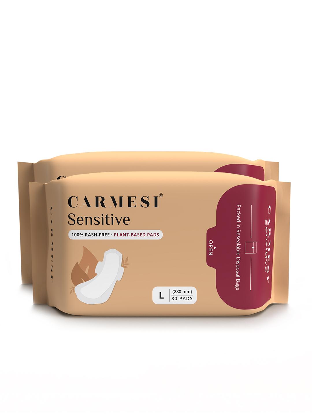 Buy CARMESI Women White Sensitive Large Sanitary Napkins - - Personal Care for Women