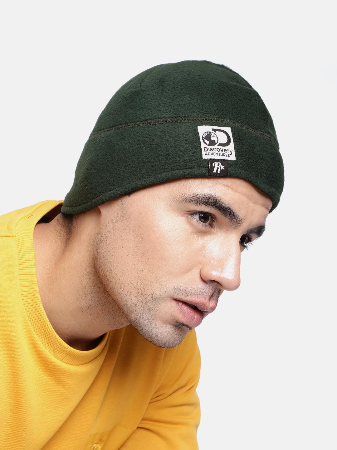 Buy Roadster X Discovery Adventures Unisex Green Acrylic Beanie -  - Accessories for Unisex
