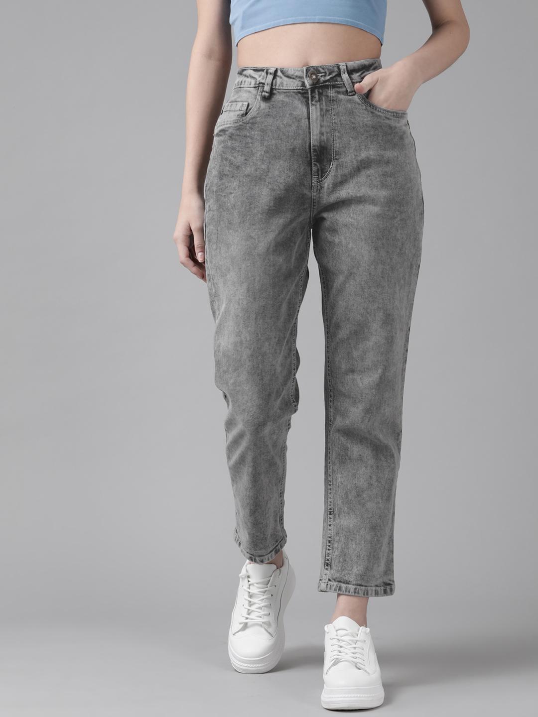 Roadster Women Grey Boyfriend Fit Stretchable Cropped Jeans