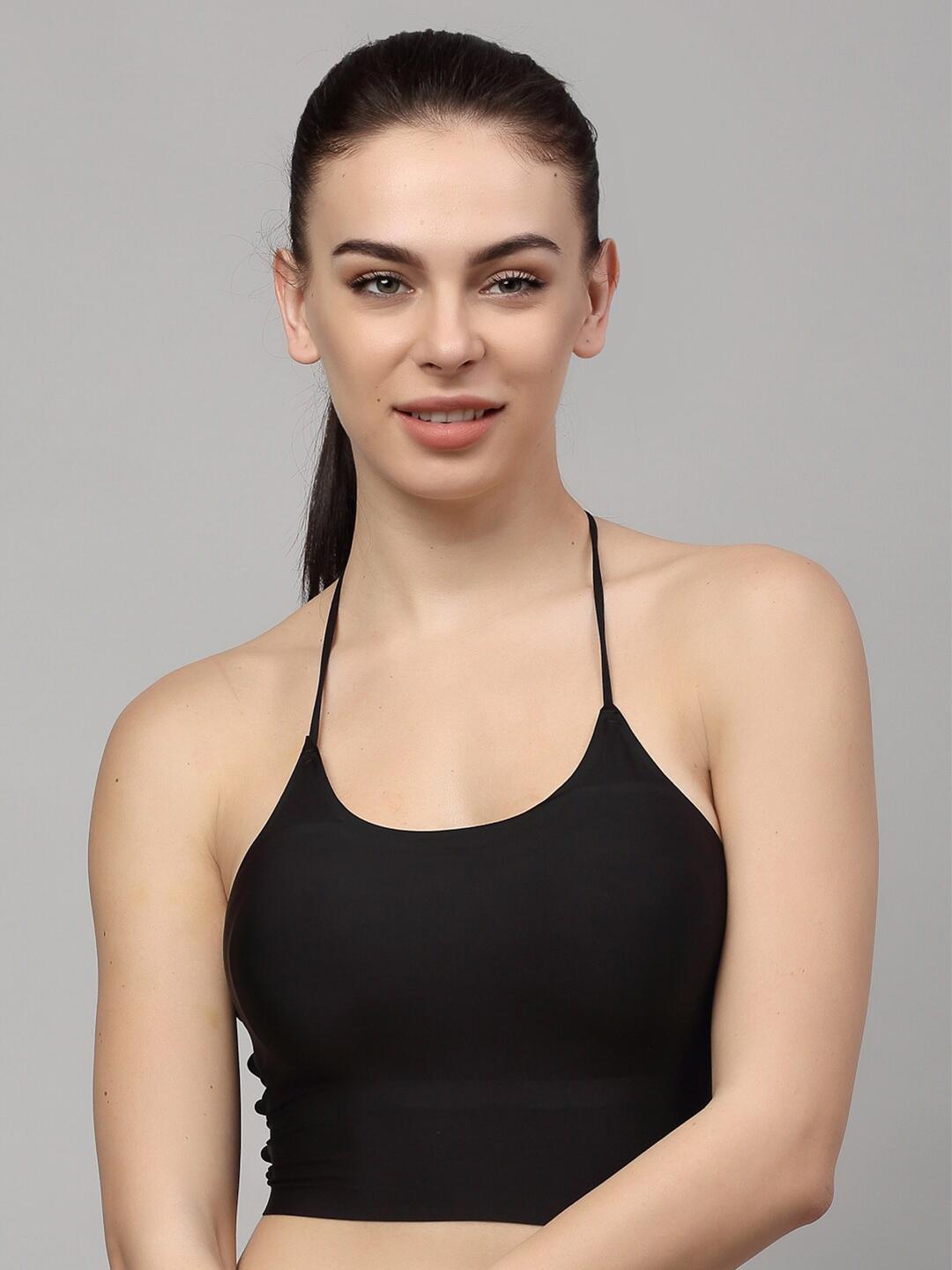 PrettyCat Women Black Solid Full Coverage Bralette Bra