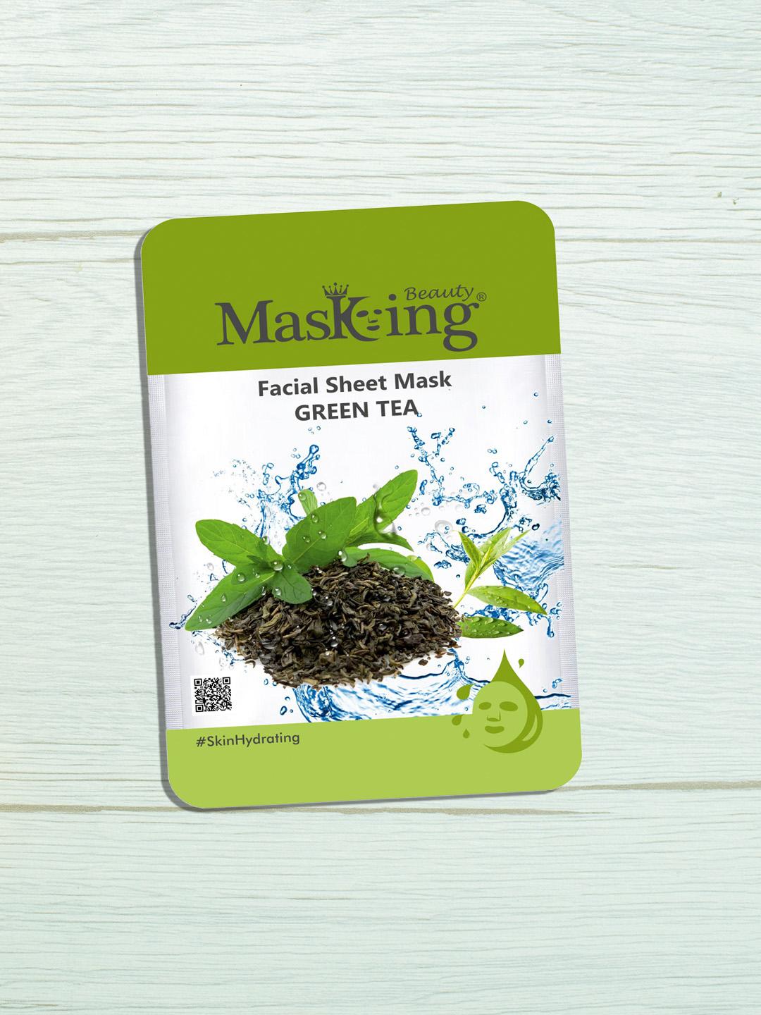 Buy MasKing Unisex Pack Of 4 Beauty Green Tea Facial Sheet Mask 20ml Each - - Personal Care for Unisex